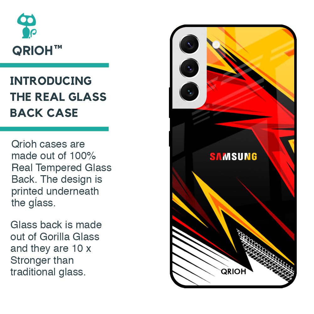 Race Jersey Pattern Glass Case For Samsung Galaxy S22 5G