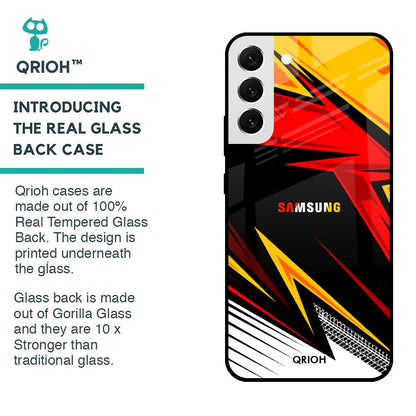 Race Jersey Pattern Glass Case For Samsung Galaxy S22 5G
