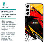 Race Jersey Pattern Glass Case For Samsung Galaxy S22 5G