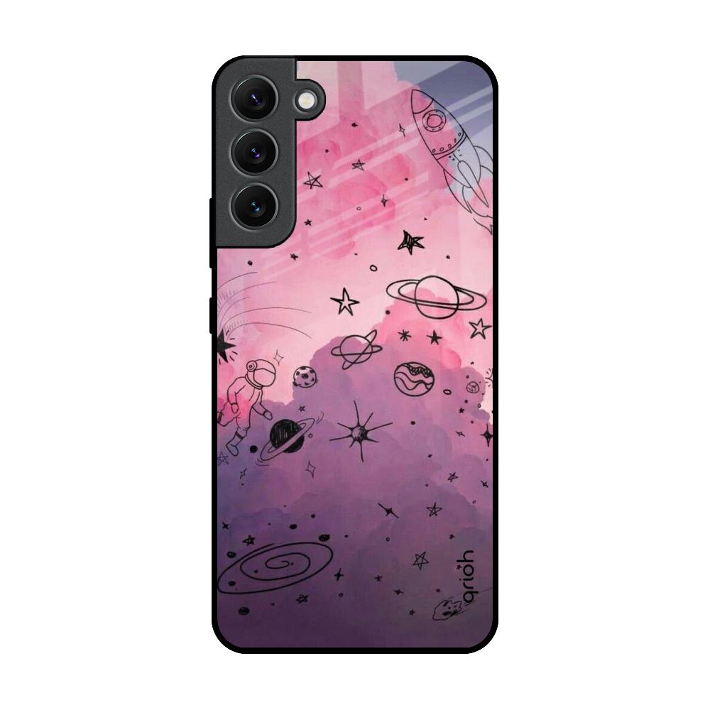 Space Doodles Samsung Galaxy S22 Plus 5G Glass Back Cover Online