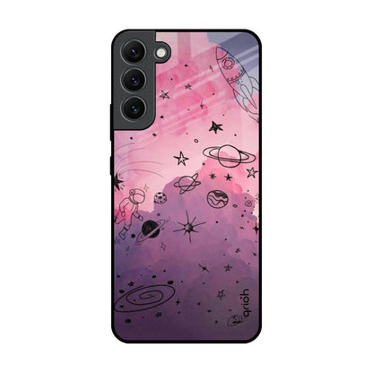 Space Doodles Samsung Galaxy S22 Plus 5G Glass Back Cover Online