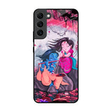 Radha Krishna Art Samsung Galaxy S22 Plus 5G Glass Back Cover Online