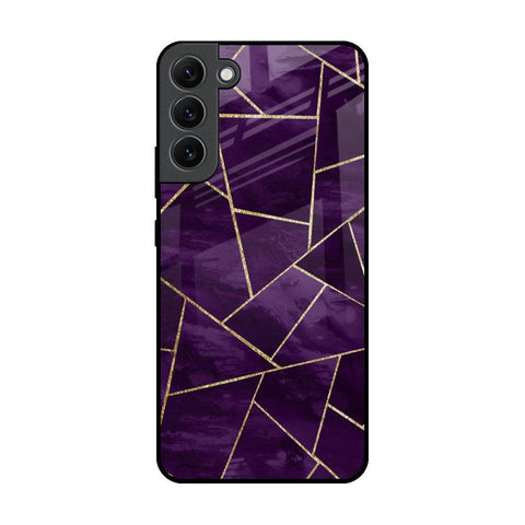 Geometric Purple Samsung Galaxy S22 Plus 5G Glass Back Cover Online