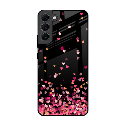 Heart Rain Fall Samsung Galaxy S22 Plus 5G Glass Back Cover Online