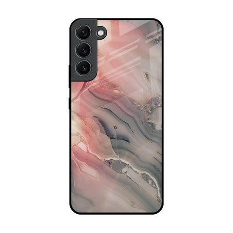 Pink And Grey Marble Samsung Galaxy S22 Plus 5G Glass Back Cover Online