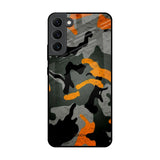 Camouflage Orange Samsung Galaxy S22 Plus 5G Glass Back Cover Online