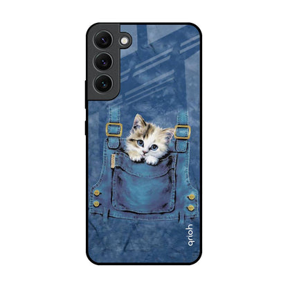 Kitty In Pocket Samsung Galaxy S22 Plus 5G Glass Back Cover Online