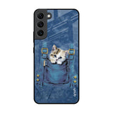 Kitty In Pocket Samsung Galaxy S22 Plus 5G Glass Back Cover Online