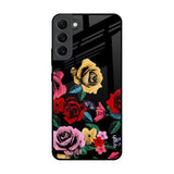 Floral Decorative Samsung Galaxy S22 Plus 5G Glass Back Cover Online