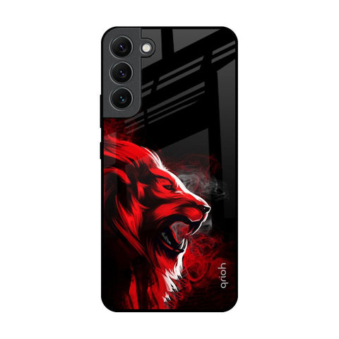 Red Angry Lion Samsung Galaxy S22 Plus 5G Glass Back Cover Online