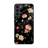 Black Spring Floral Samsung Galaxy S22 Plus 5G Glass Back Cover Online