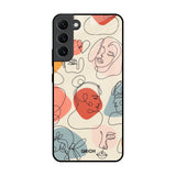 Abstract Faces Samsung Galaxy S22 Plus 5G Glass Back Cover Online