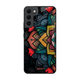 Retro Gorgeous Flower Samsung Galaxy S22 Plus 5G Glass Back Cover Online