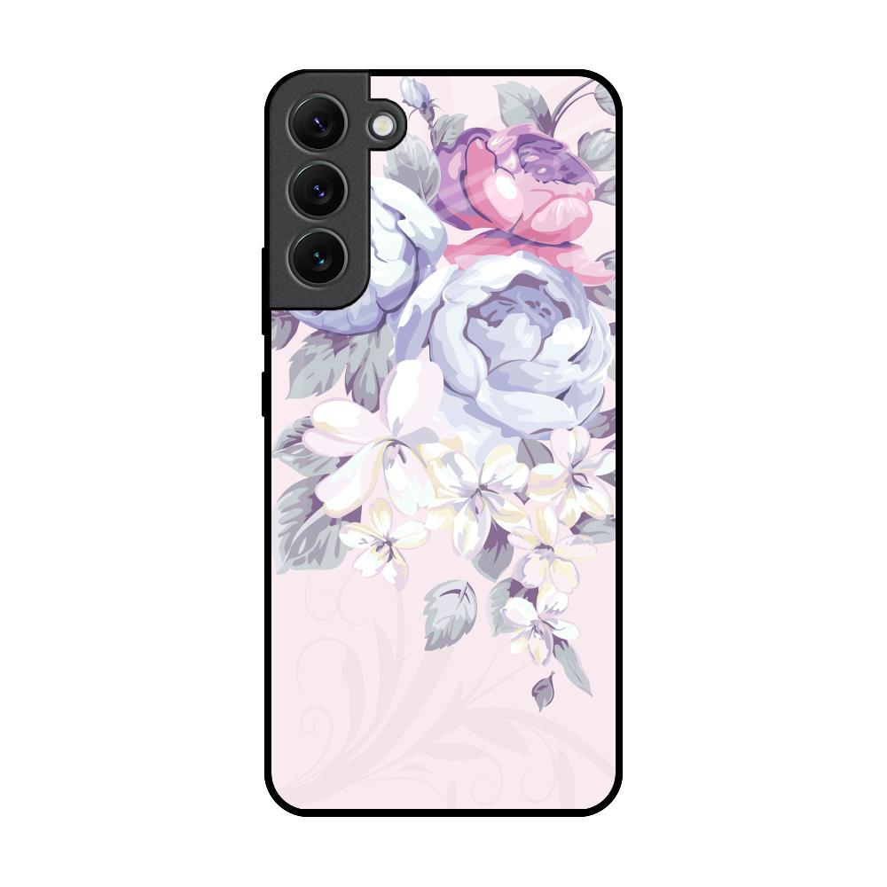Elegant Floral Samsung Galaxy S22 Plus 5G Glass Back Cover Online