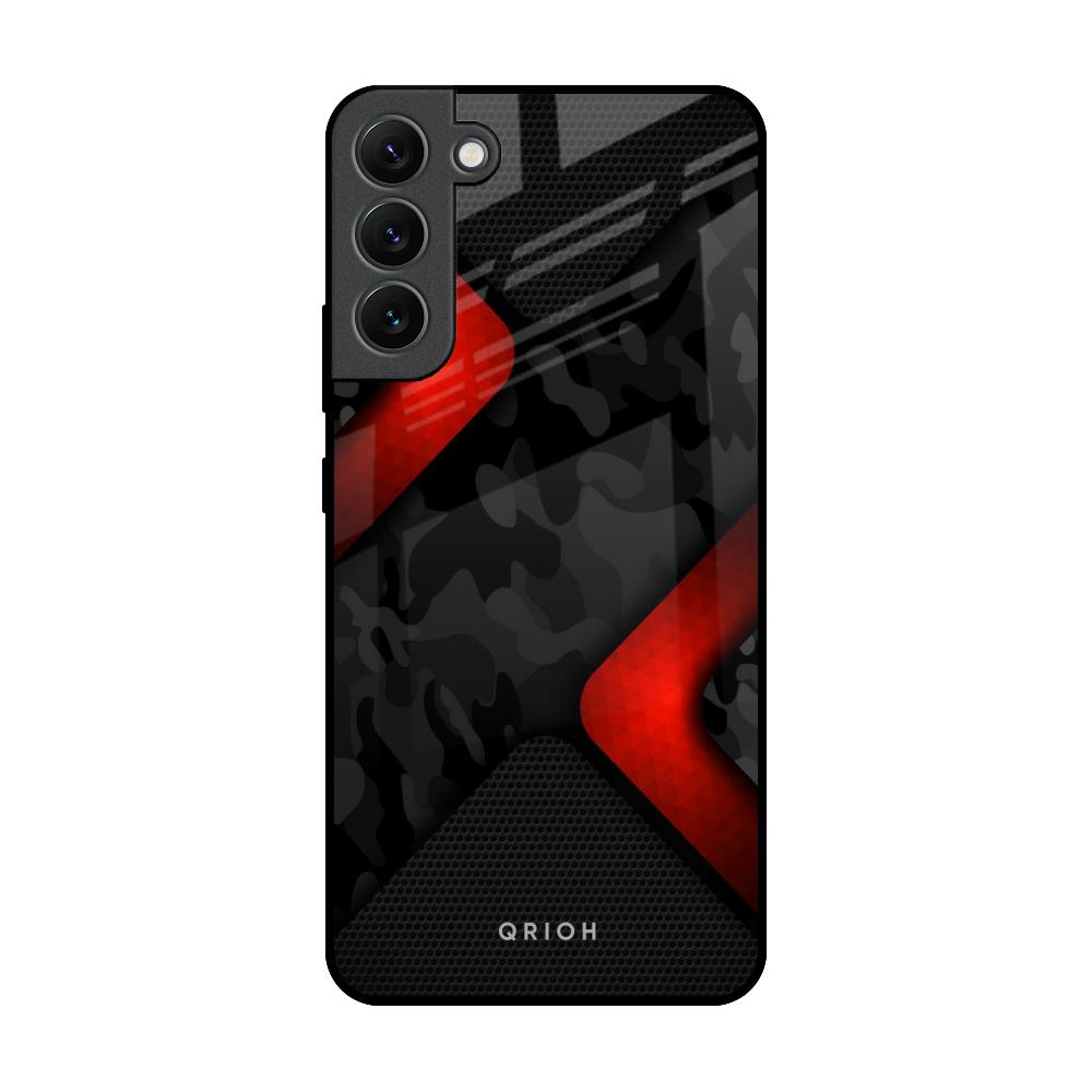 Modern Camo Abstract Samsung Galaxy S22 Plus 5G Glass Back Cover Online