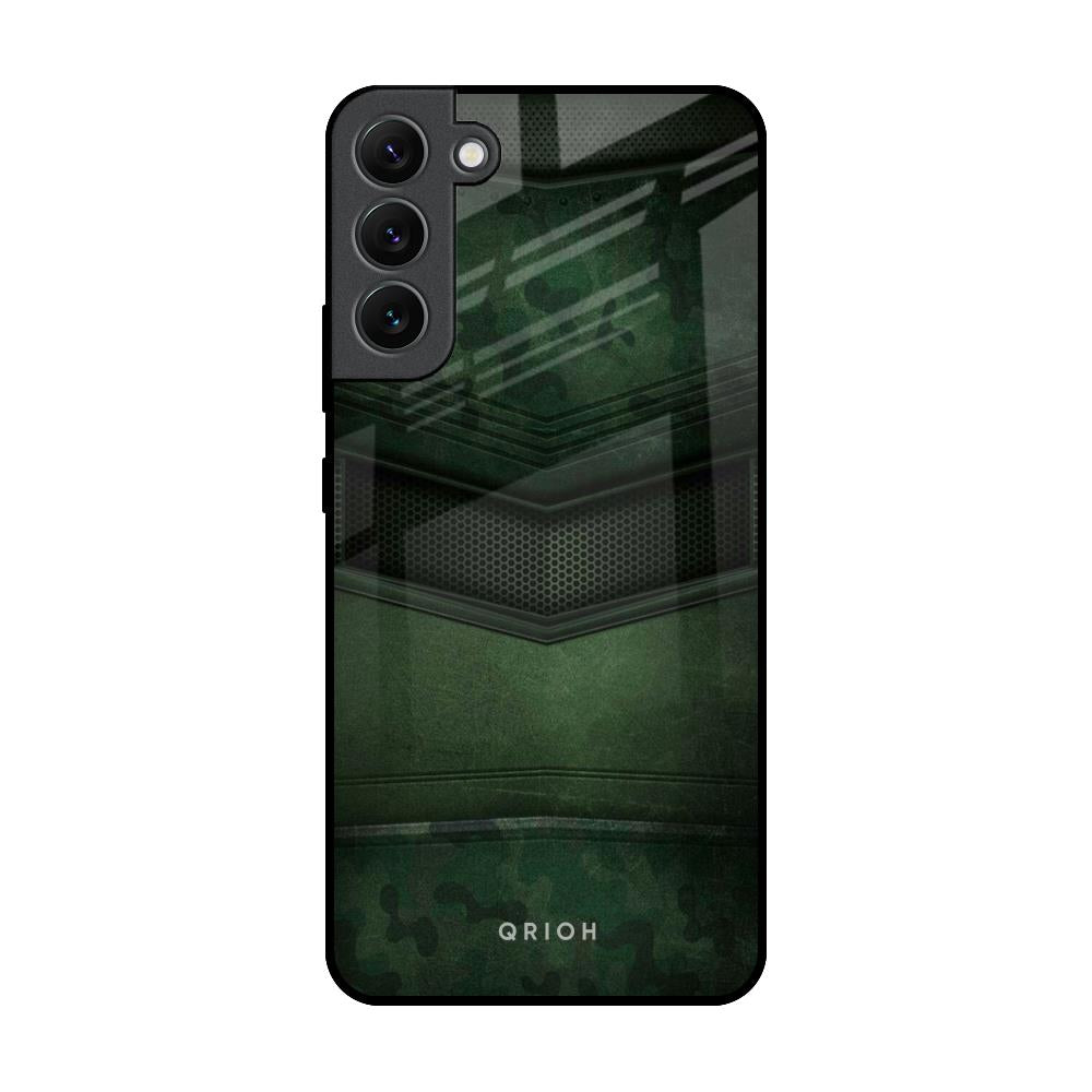 Green Leather Samsung Galaxy S22 Plus 5G Glass Back Cover Online