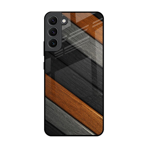 Tri Color Wood Samsung Galaxy S22 Plus 5G Glass Back Cover Online