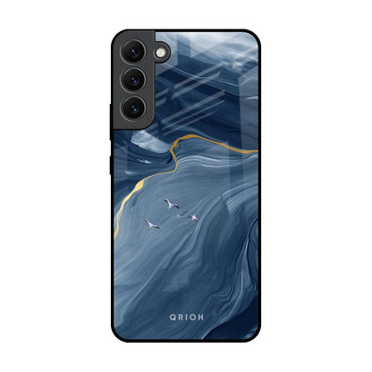 Deep Ocean Marble Samsung Galaxy S22 Plus 5G Glass Back Cover Online