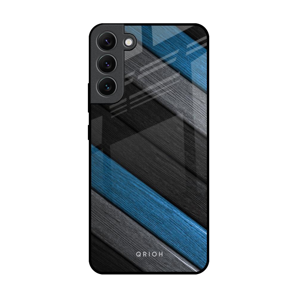 Multicolor Wooden Effect Samsung Galaxy S22 Plus 5G Glass Back Cover Online