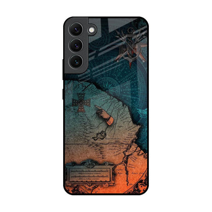 Geographical Map Samsung Galaxy S22 Plus 5G Glass Back Cover Online