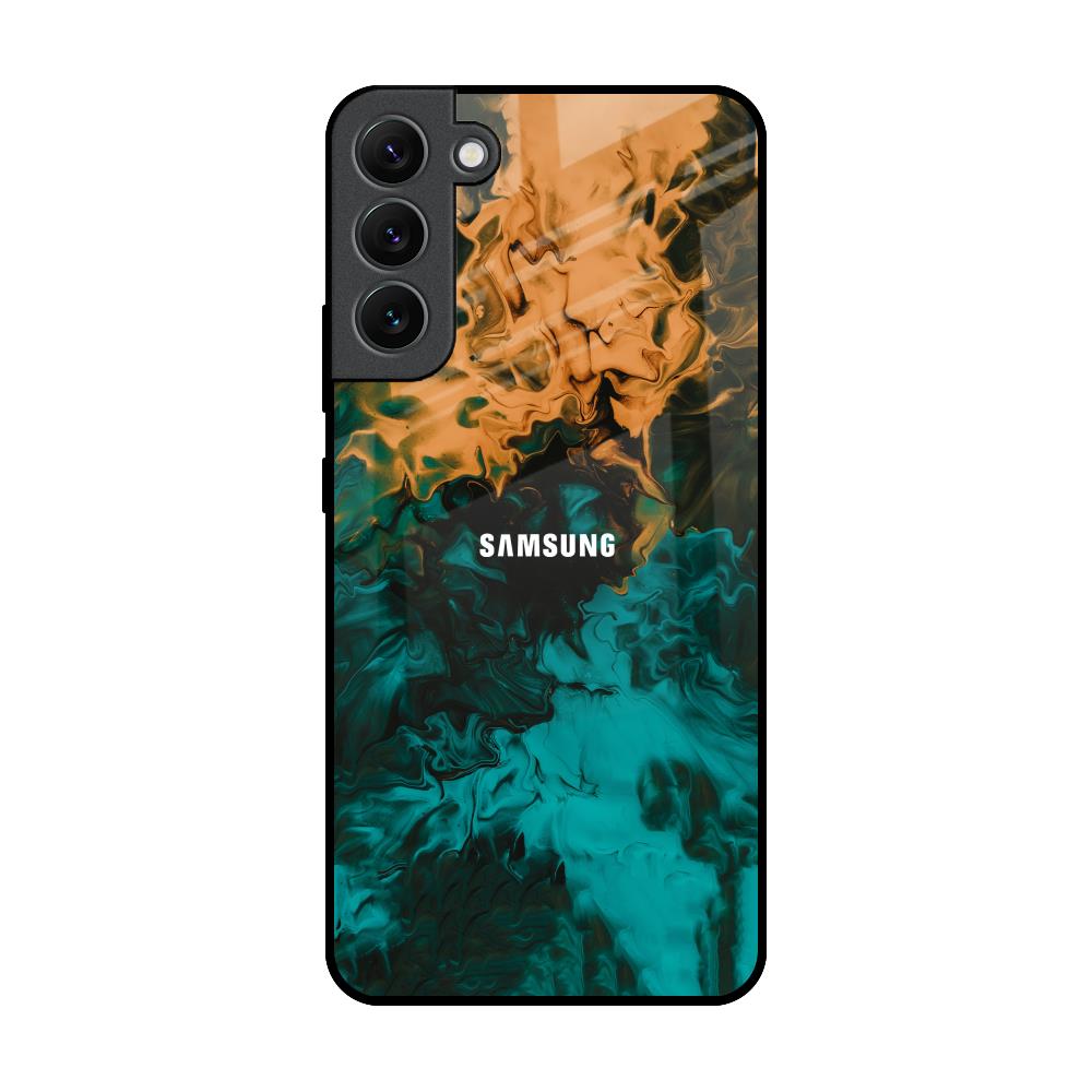 Watercolor Wave Samsung Galaxy S22 Plus 5G Glass Back Cover Online