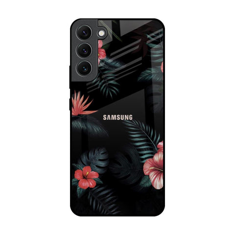 Tropical Art Flower Samsung Galaxy S22 Plus 5G Glass Back Cover Online