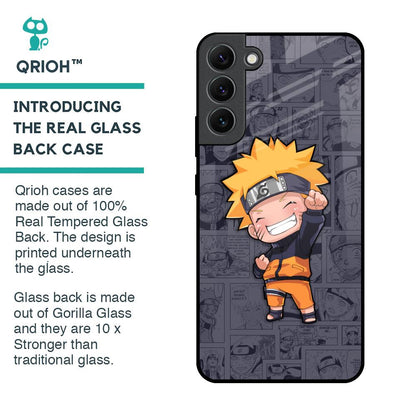 Orange Chubby Glass Case for Samsung Galaxy S22 Plus 5G
