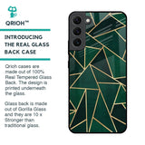Abstract Green Glass Case For Samsung Galaxy S22 Plus 5G