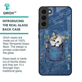 Kitty In Pocket Glass Case For Samsung Galaxy S22 Plus 5G