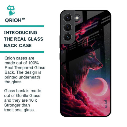 Moon Wolf Glass Case for Samsung Galaxy S22 Plus 5G