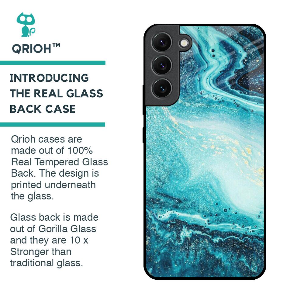 Sea Water Glass Case for Samsung Galaxy S22 Plus 5G