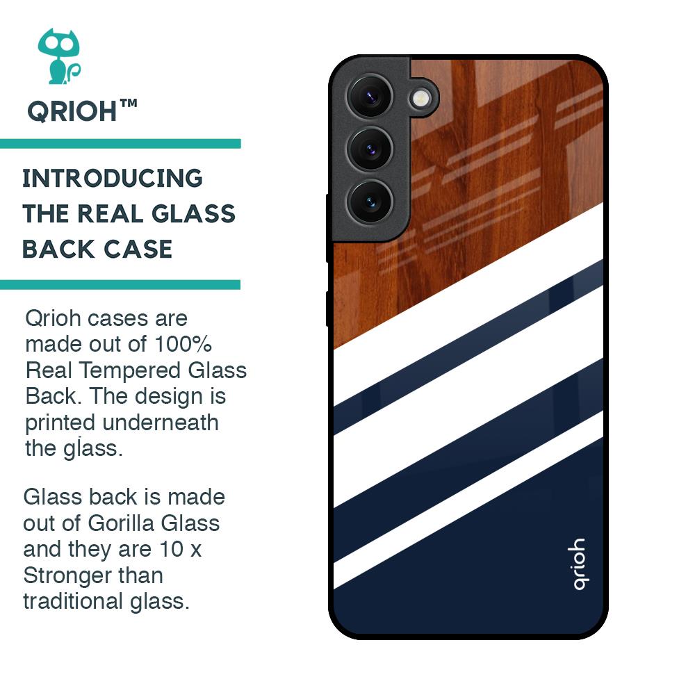 Bold Stripes Glass Case for Samsung Galaxy S22 Plus 5G