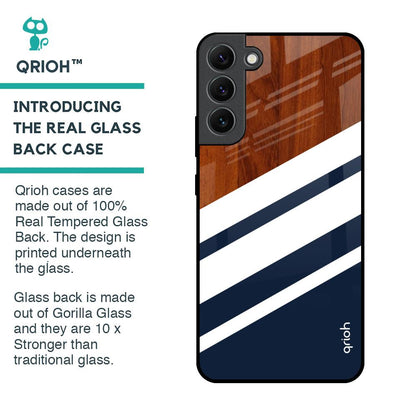Bold Stripes Glass Case for Samsung Galaxy S22 Plus 5G