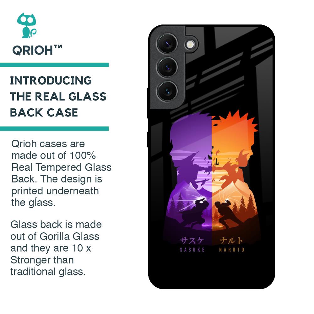 Minimalist Anime Glass Case for Samsung Galaxy S22 Plus 5G