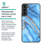 Vibrant Blue Marble Glass Case for Samsung Galaxy S22 Plus 5G