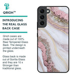 Pink & Gold Gllitter Marble Glass Case for Samsung Galaxy S22 Plus 5G