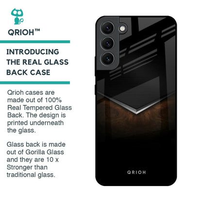 Dark Walnut Glass Case for Samsung Galaxy S22 Plus 5G