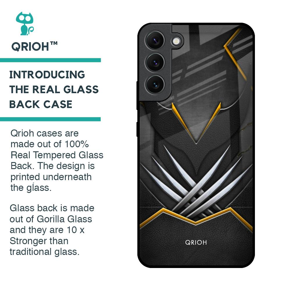 Black Warrior Glass Case for Samsung Galaxy S22 Plus 5G