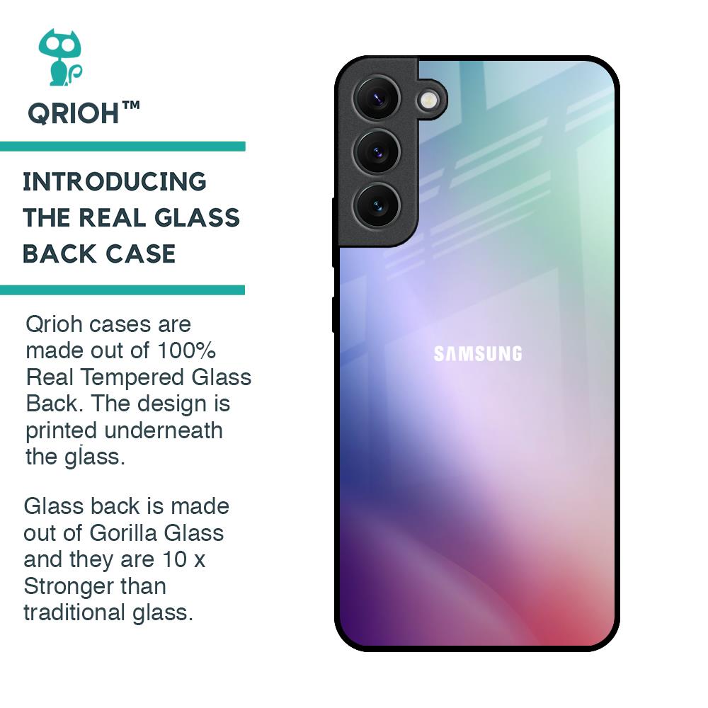 Abstract Holographic Glass Case for Samsung Galaxy S22 Plus 5G