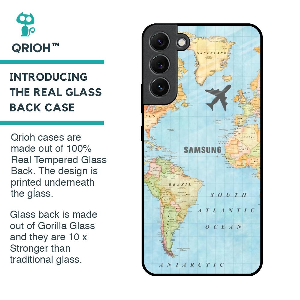 Fly Around The World Glass Case for Samsung Galaxy S22 Plus 5G