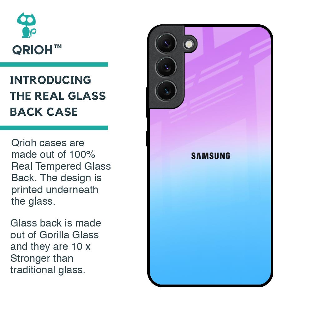 Unicorn Pattern Glass Case for Samsung Galaxy S22 Plus 5G