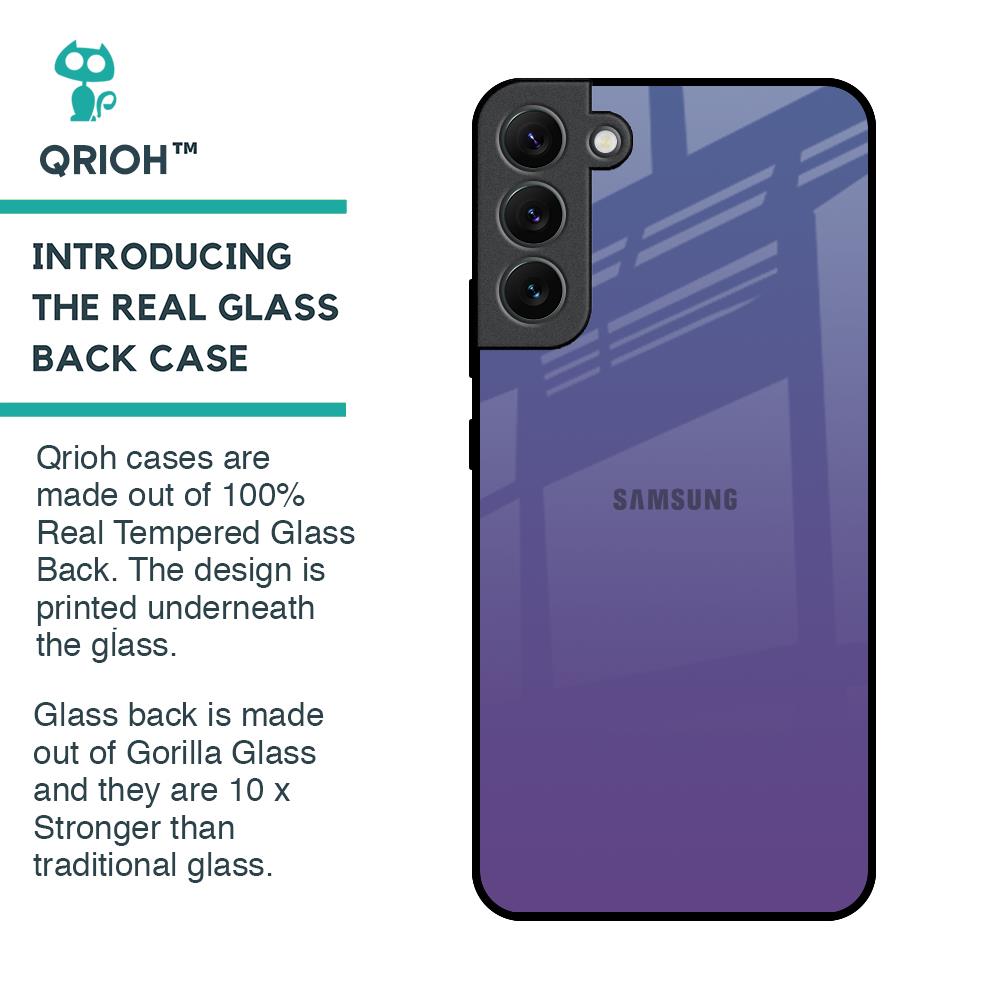 Indigo Pastel Glass Case For Samsung Galaxy S22 Plus 5G