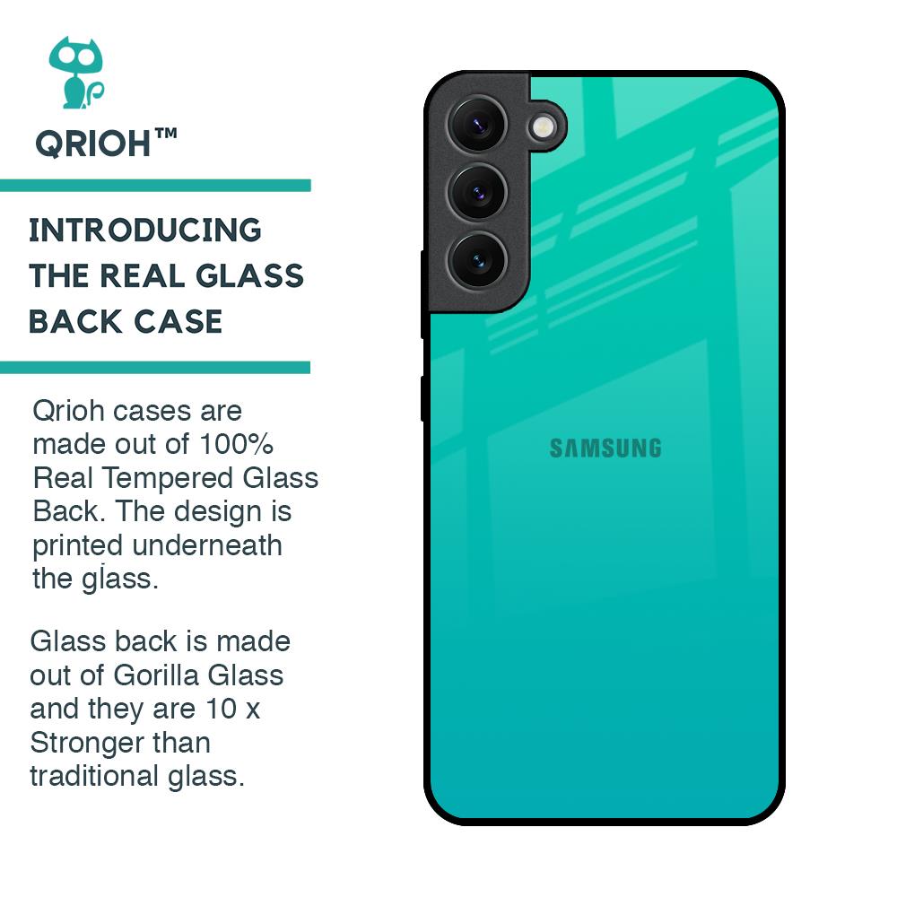 Cuba Blue Glass Case For Samsung Galaxy S22 Plus 5G