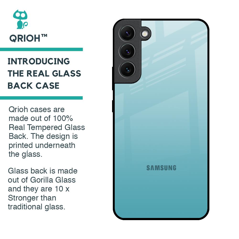 Arctic Blue Glass Case For Samsung Galaxy S22 Plus 5G