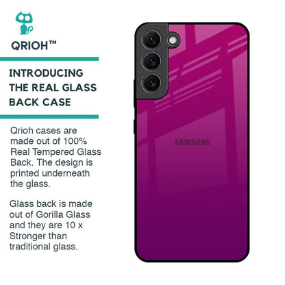 Magenta Gradient Glass Case For Samsung Galaxy S22 Plus 5G