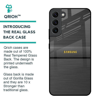 Grey Metallic Glass Case For Samsung Galaxy S22 Plus 5G