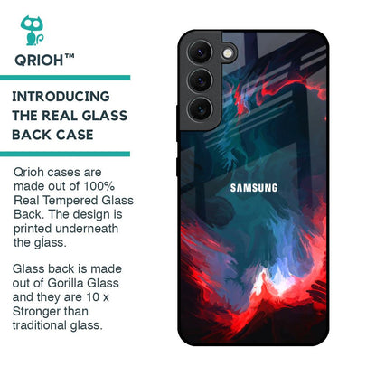Brush Art Glass Case For Samsung Galaxy S22 Plus 5G
