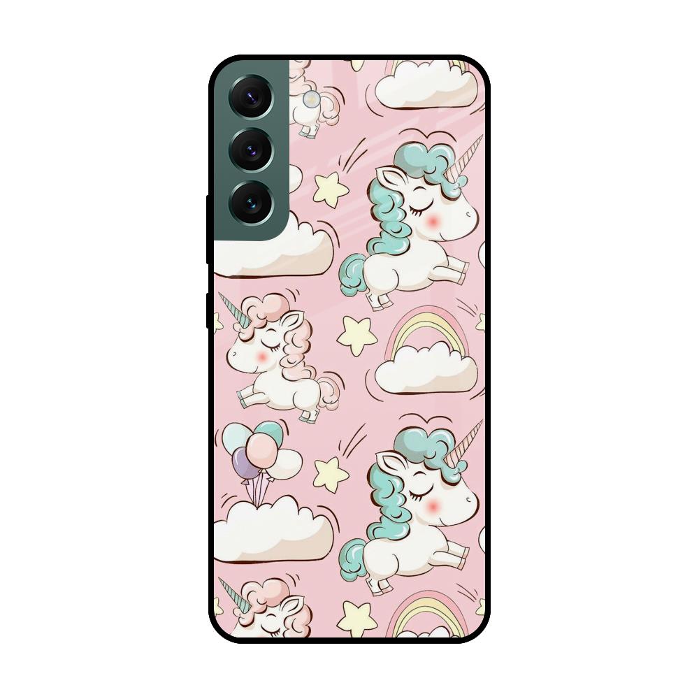 Balloon Unicorn Samsung Galaxy S22 Plus 5G Glass Cases & Covers Online