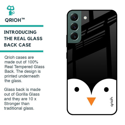Cute Penguin Glass Case for Samsung Galaxy S22 Plus 5G