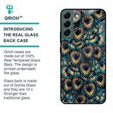 Peacock Feathers Glass case for Samsung Galaxy S22 Plus 5G